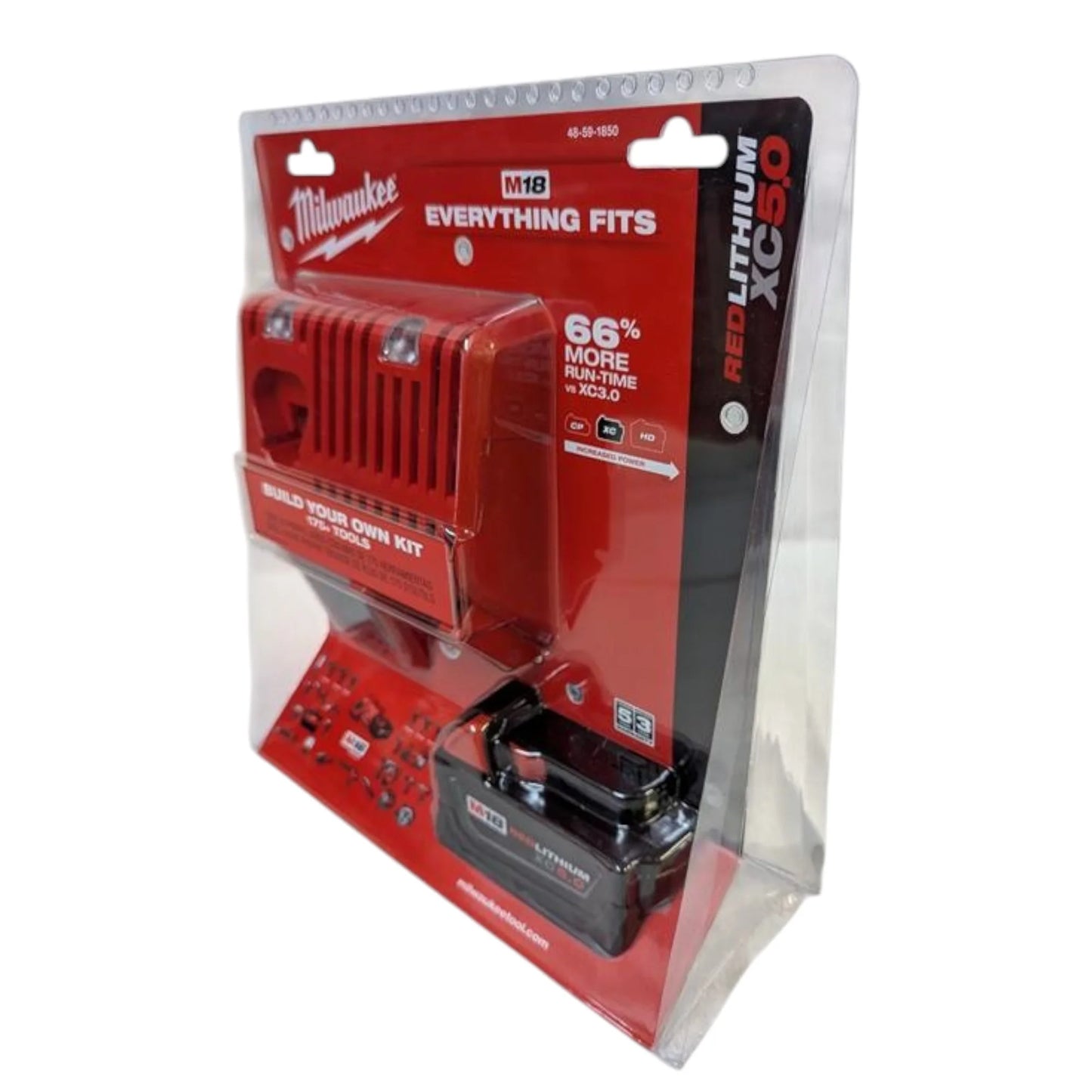 Milwaukee 48-59-1850 M18 REDLITHIUM XC 5.0Ah Battery & Charger Starter Kit