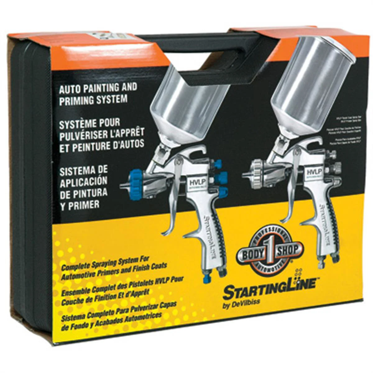 DeVilbiss 600cc HVLP Gravity Feed Spray Gun Kit, 2 Pieces