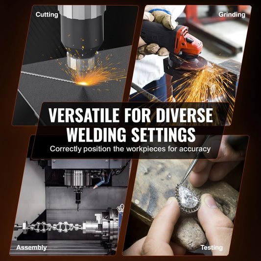 KFFKFF Rotational Welding Stand 50KG, Adjustable 0-90? Welding Turntable 0.5-6RPM 120W, Equipped with 12.4 Inch 3-Jaw Lathe Chuck & Welding Torch Support for Cutting, Grinding, Assembly, Testing