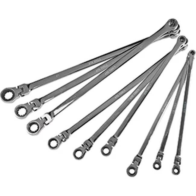 ATD Tools ATD-6509 Flex Head Spline Ratcheting Box End SAE Wrench Set - Extra Large - 9 Piece