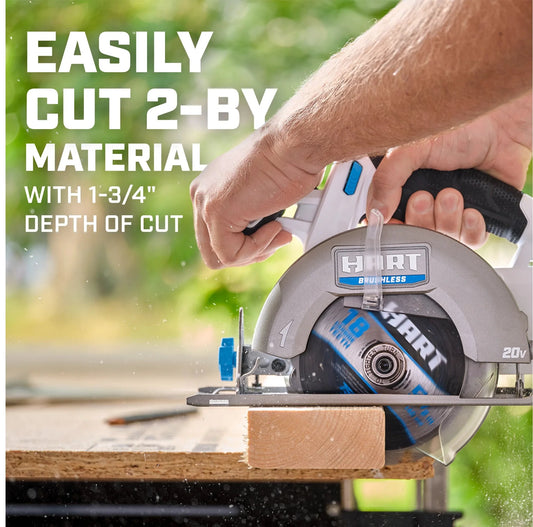 HART 20-Volt Brushless 5-1/2-inch Compact Battery-Powered Circular Saw (Battery Not Included) New Condition