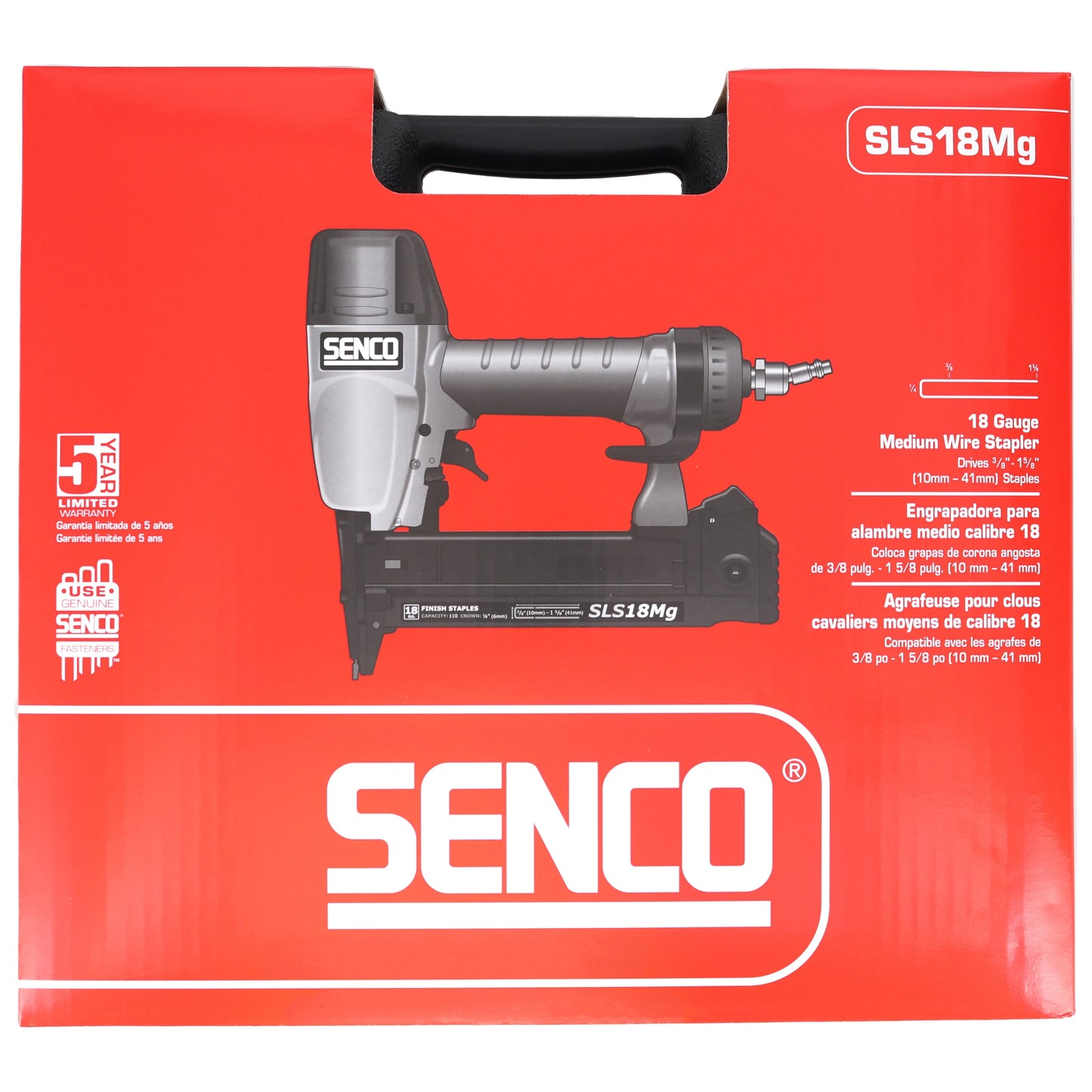 Senco 1W0021N SLS18MG 1-1/2 in 18 Gauge 1/4 in Crown Pneumatic Finish Stapler