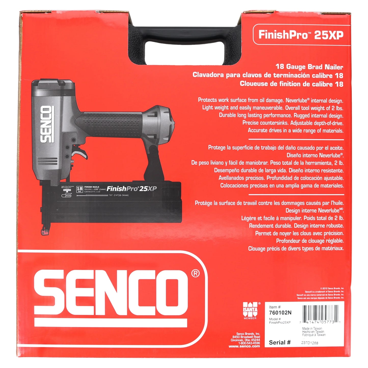 SENCO Air Brad Nailer 18 Gauge Adhesive
