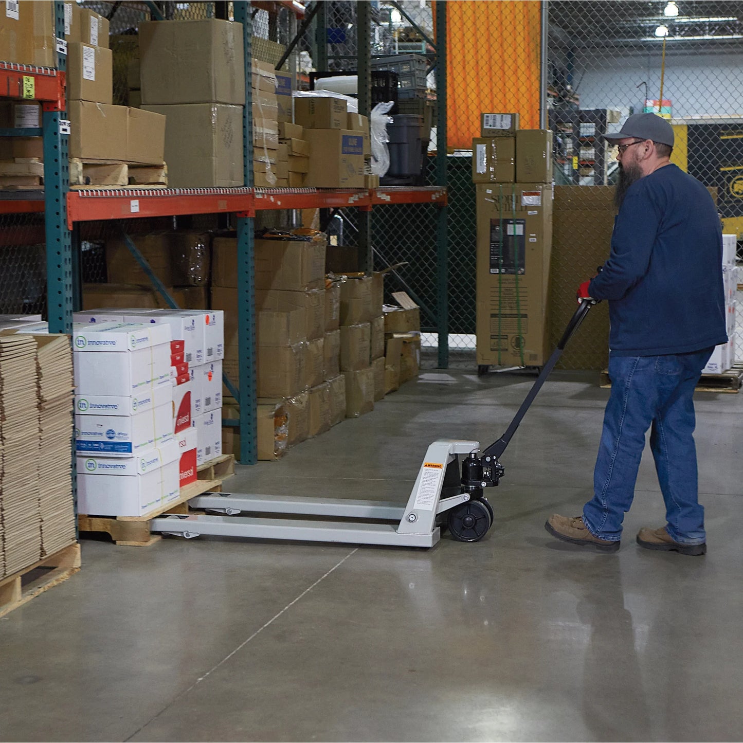 Klutch Pallet Jack, 4400-Lb. Capacity, 48in.L x 27in.W, 7-1/2in. Lift