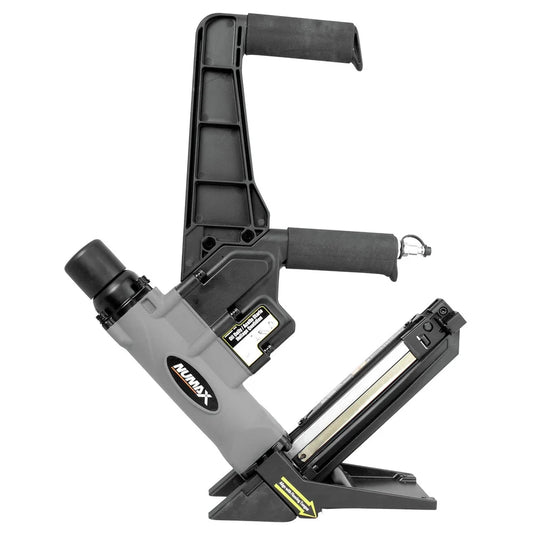 NuMax S50LSDH Pneumatic 2-in-1 15.5-Gauge and 16-Gauge 2" Dual Handle Flooring Nailer/Stapler