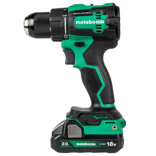 Metabo HPT 18V MultiVolt Cordless Driver Drill Kit | 620 in-lbs of Torque | Compact | Reactive Force Control | 22 + 1 Clutch Settings | LED Light | Belt Hook | Lifetime Tool Warranty | DS18DEX