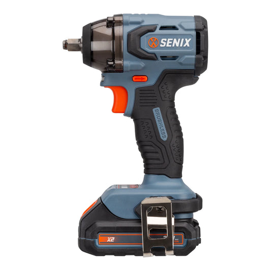 SENIX 20 Volt Max* Brushless 3/8" Impact Wrench (245 ft lbs) w/2.0Ah Battery & Charger, PDWX2-M11