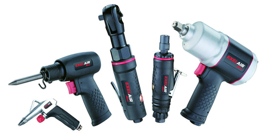 EXELAIR by Milton 50-PC Professional Automotive Composite Air Tools & Accessory Kit w/High Torque Impact Wrench