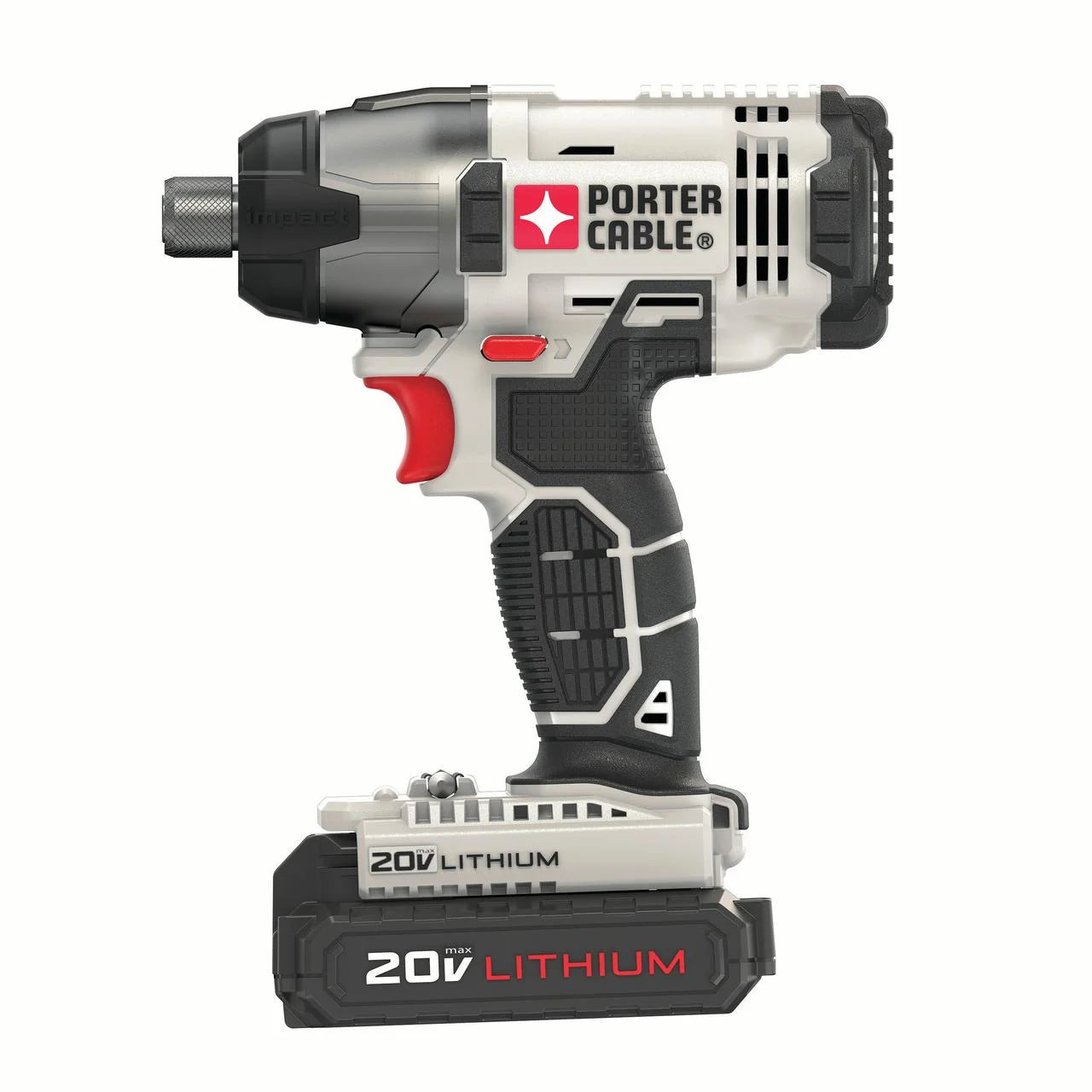 PORTER CABLE 20-Volt Max Lithium-Ion Cordless Compact Impact Driver With 2 Batteries, PCC641LB