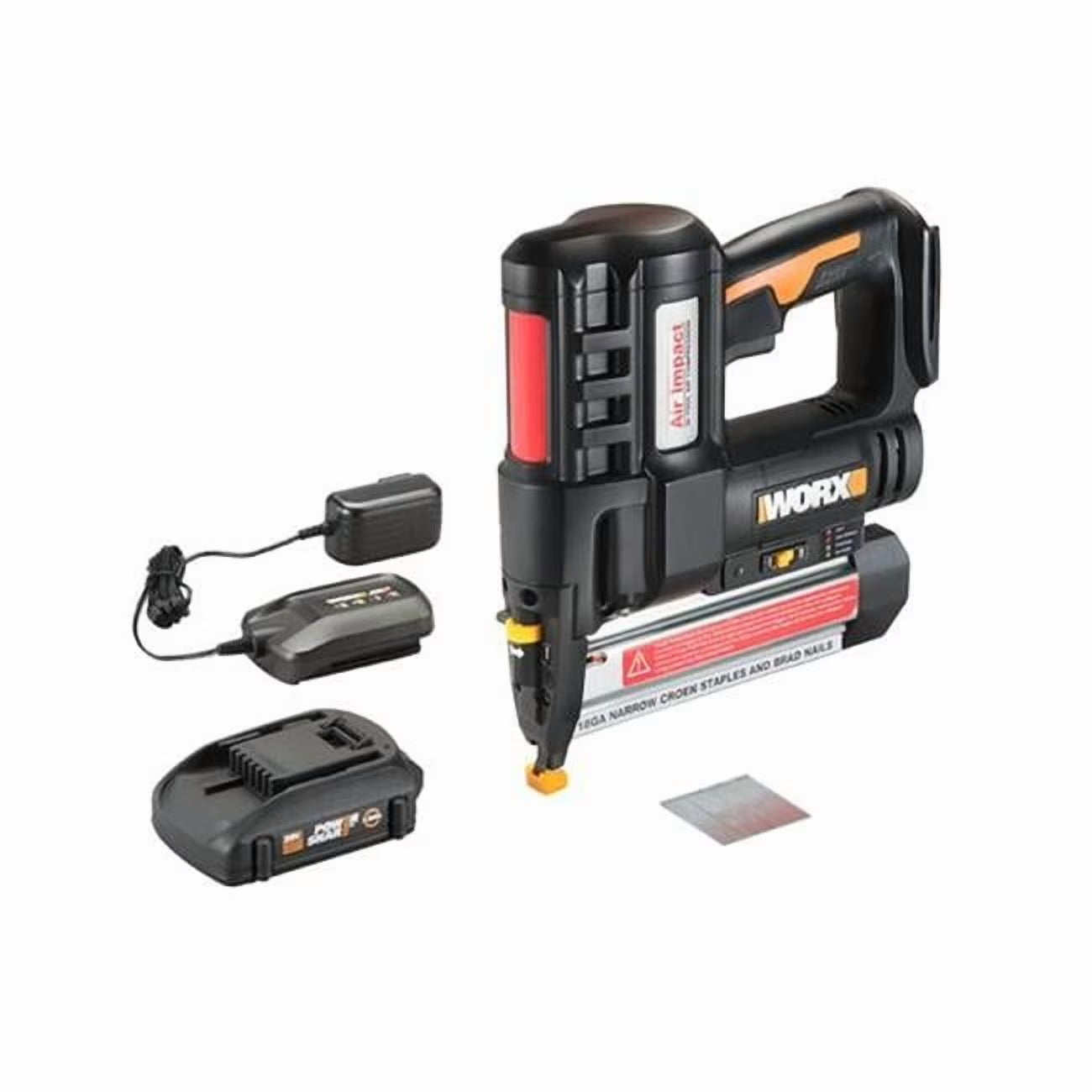 Positec USA 20V 18 Gauge Worx Cordless Brad Nailer & Staple Gun Kit
