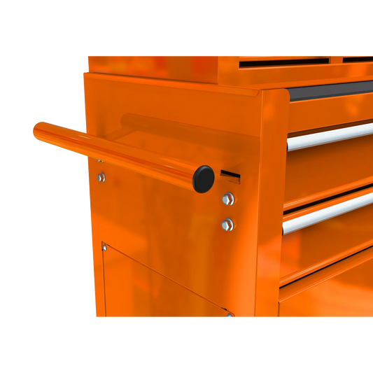 Pouseayar 8-Drawers Steel Rolling Tool Chest with Wheels and Drawers, Orange