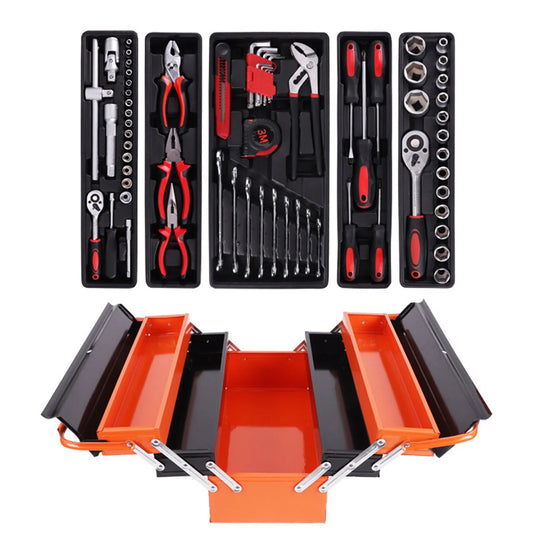 BOURVILL Ratchet Socket Tool 3 Layer Folding Multifunctional Socket Wrench Mechanics Set for Car Motorcycle Repair