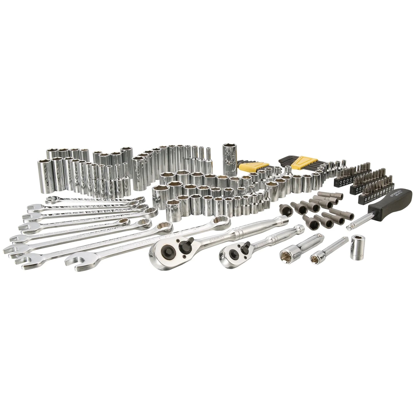 STANLEY STMT71653 145-Piece Mechanics Tool Set, Chrome