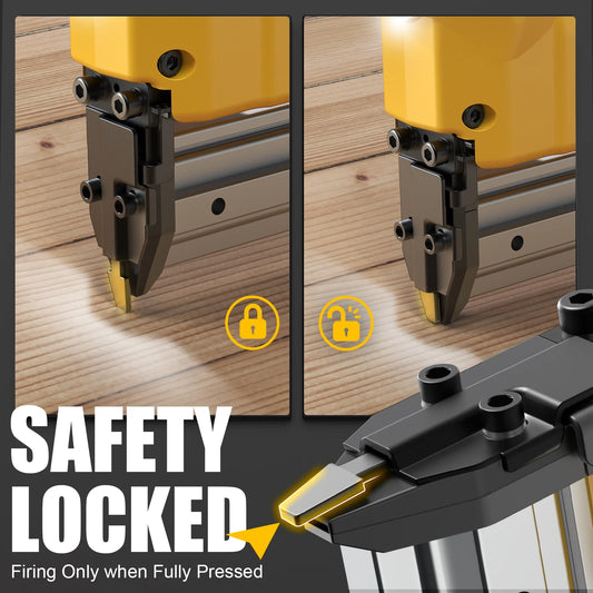 Cordless Brad Nailer Compatible with Dewalt 20V Battery: Brushless Electric Nail Gun with 1000 Nials - 2 Mode 18 Gauge Nail Gun,5/8 to 1-1/4 Inch for Upholstery Woodworking Carpentry(Tool Only)