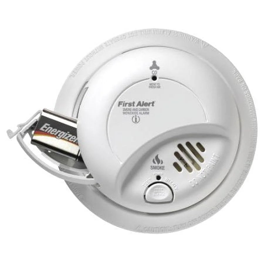 First Alert SC9120B Direct Wire Combination Smoke and Carbon Monoxide Detector, 120 Volt 9 Volt Battery Back-up - 3 Pack