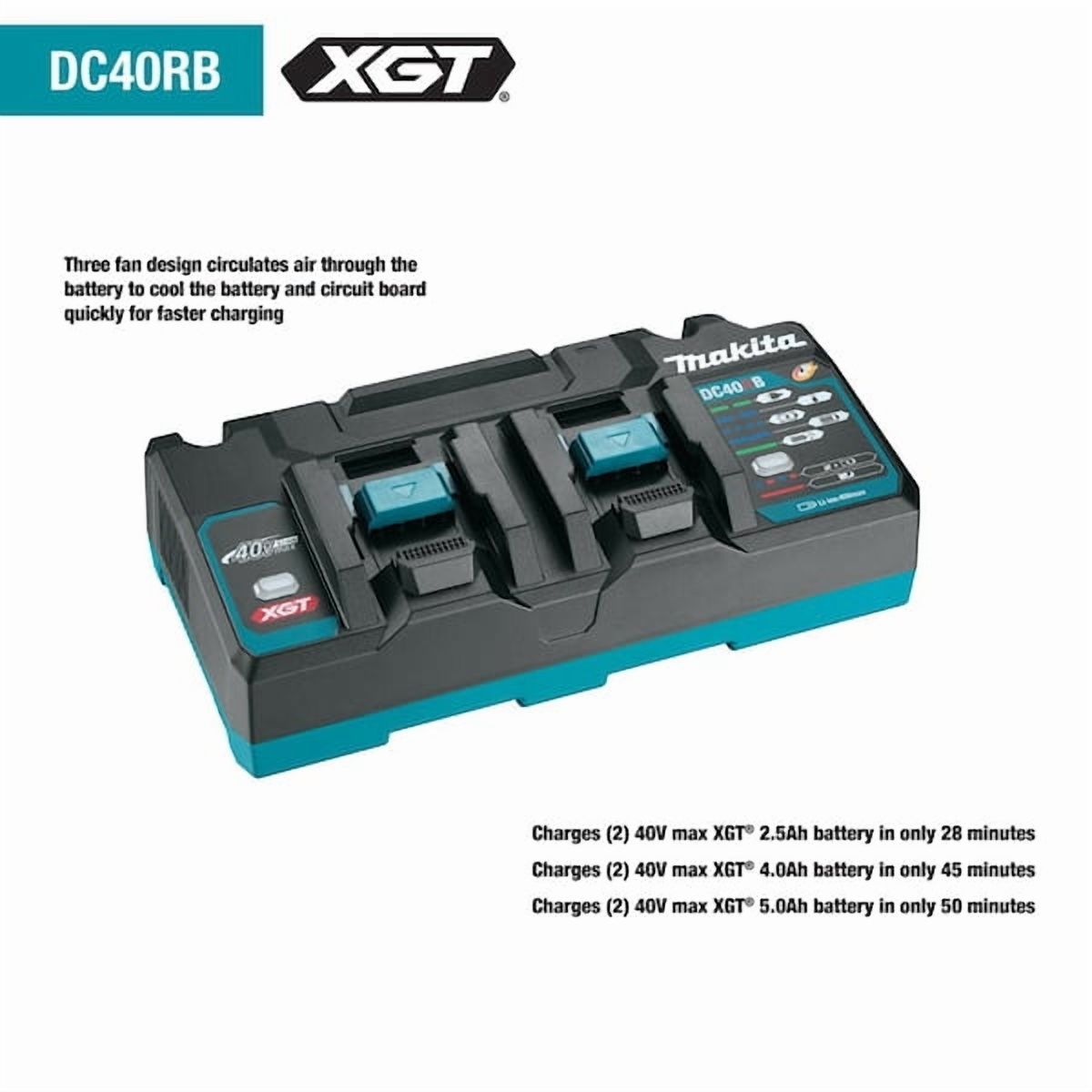 Makita Dual Port Battery Charger,Li-Ion,40V DC40RB