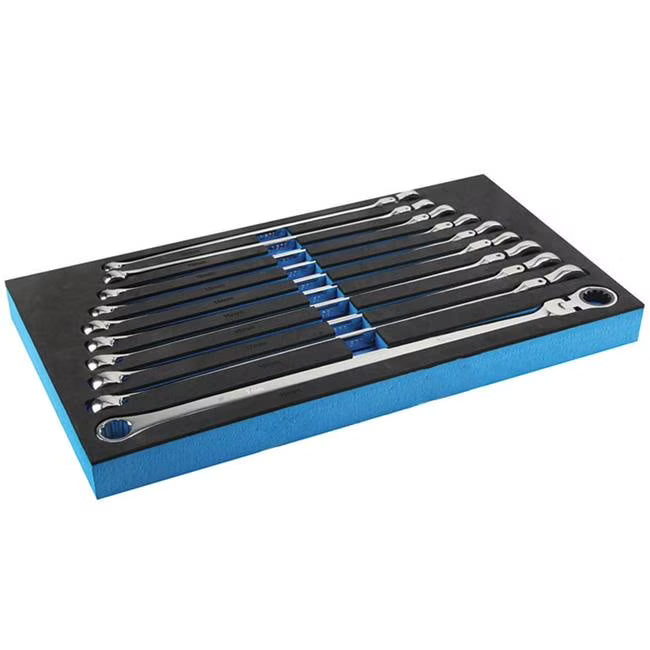 ATD Tools ATD-6510 Metric XL Flex Head Spline Ratcheting Box End Wrench Set - 10 Piece