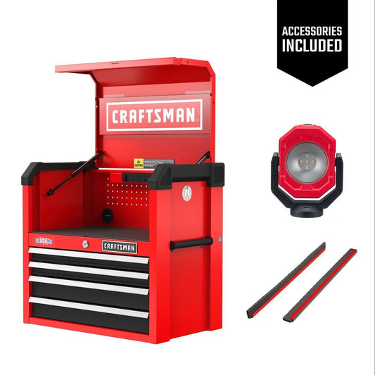 Craftsman Chest,4 Drawers,16" D,24-1/2" H,26"W,Red CMST32642RB