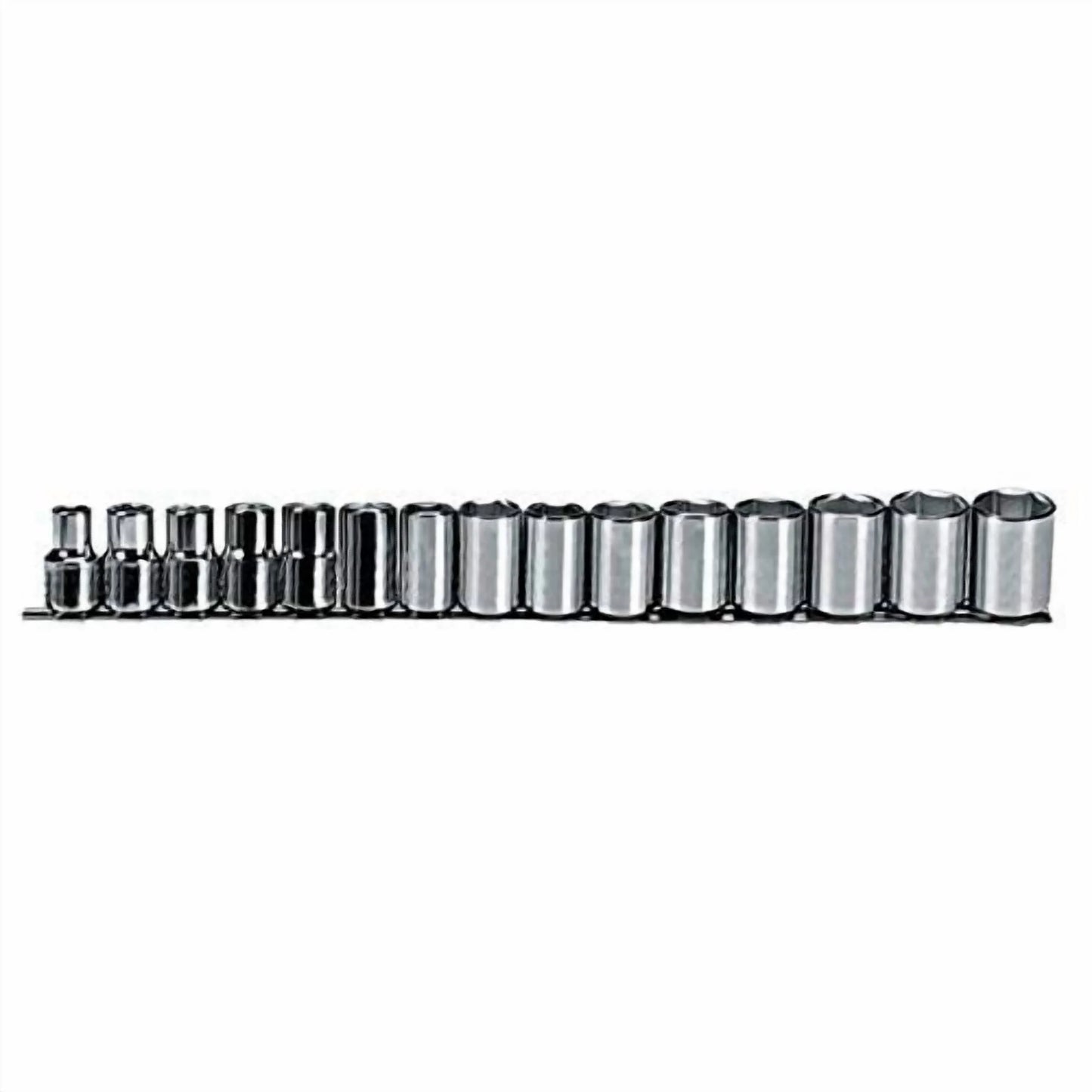 Proto J54205 1/2-Inch 6-Point Chrome Full Polish Drive Metric Socket Set - 15pc