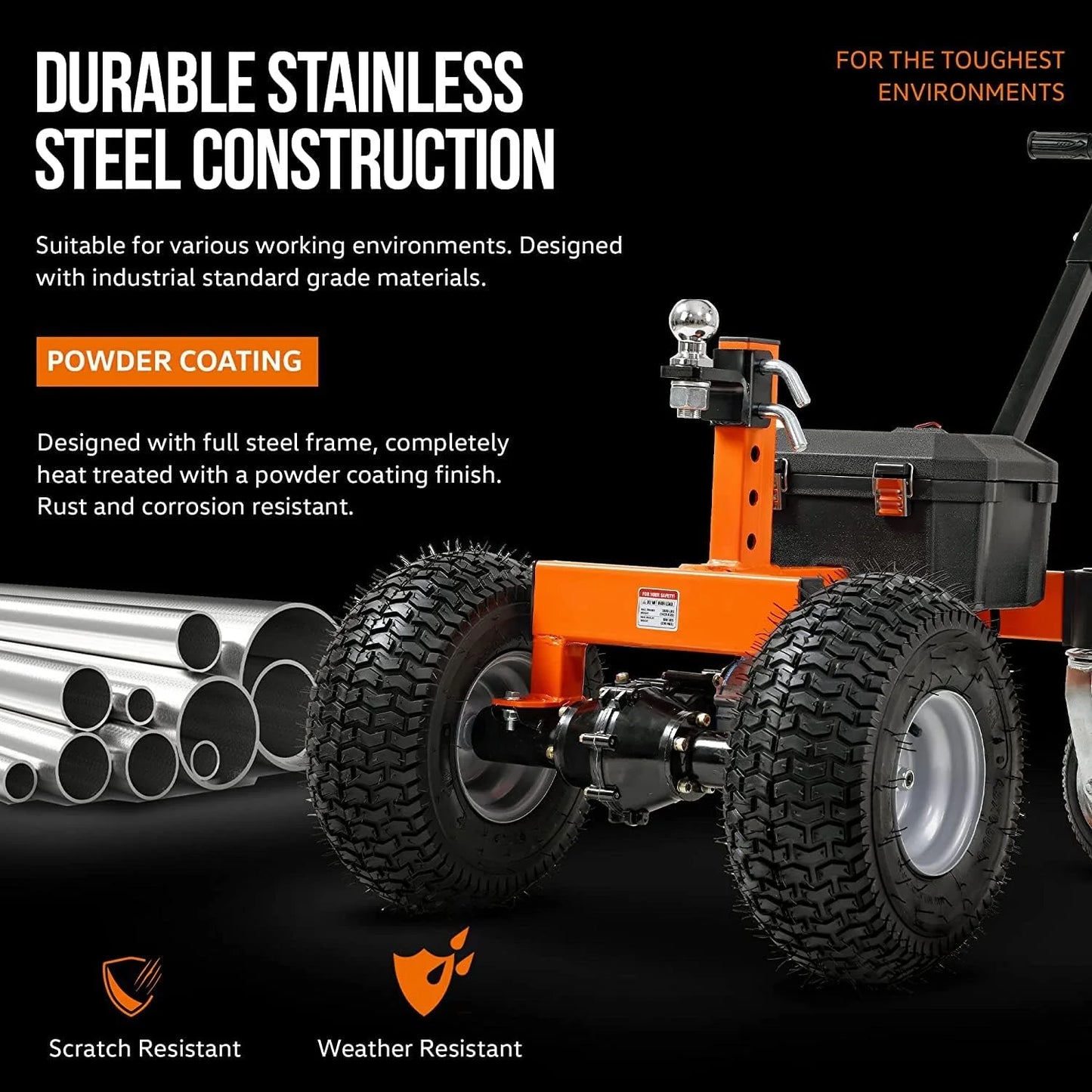SuperHandy Motorized Trailer Dolly with Tow Tires - 24V, 3600 lbs Towing Capacity, 600 lbs Tongue Weight