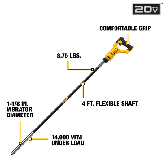 DEWALT 20V MAX Pencil Vibrator, Tool Only DCE531B