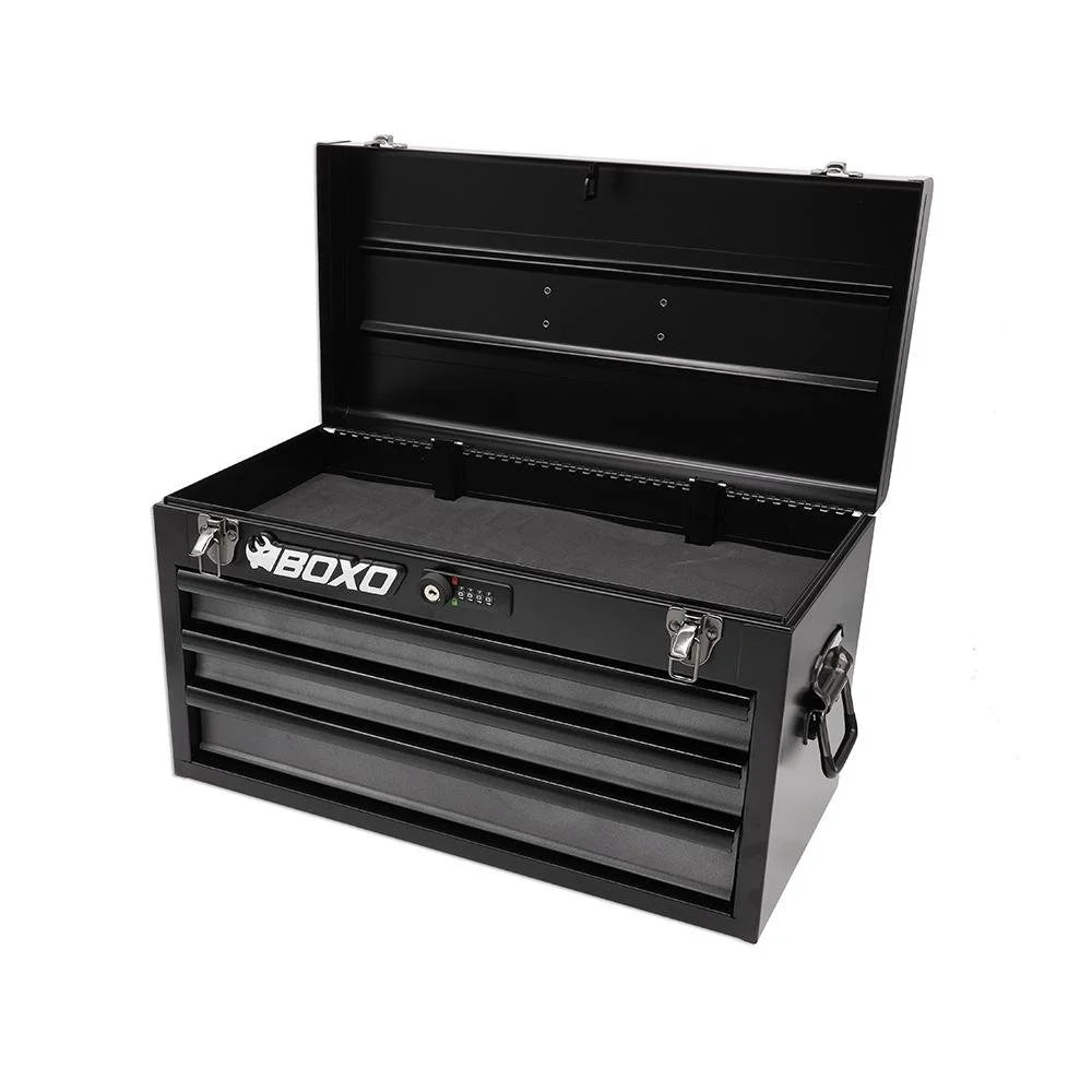 Completed Boxo USA Hand Carry 3-Drawer Heavy Duty Toolbox (White)