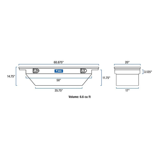UWS/United Welding Services TBS-60-A-LP UWSTBS-60-A-LP 60" SINGLE LOW PRO S10& TACOMA CREW/TUNDRA SPORT
