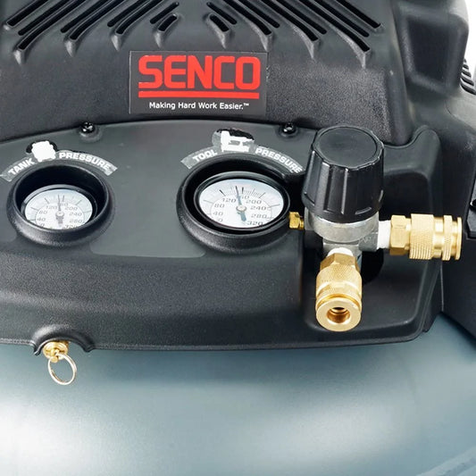 Senco PC1280 Air Compressor, 17 in L x 16.31 in W x 18 in H Dimensions, Tool Only, 6 gal Tank, 1.5 hp, 115 V