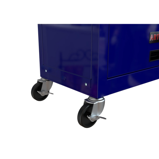 Pouseayar 8-Drawer High Capacity Rolling Tool Chest Storage Cabinet, Blue