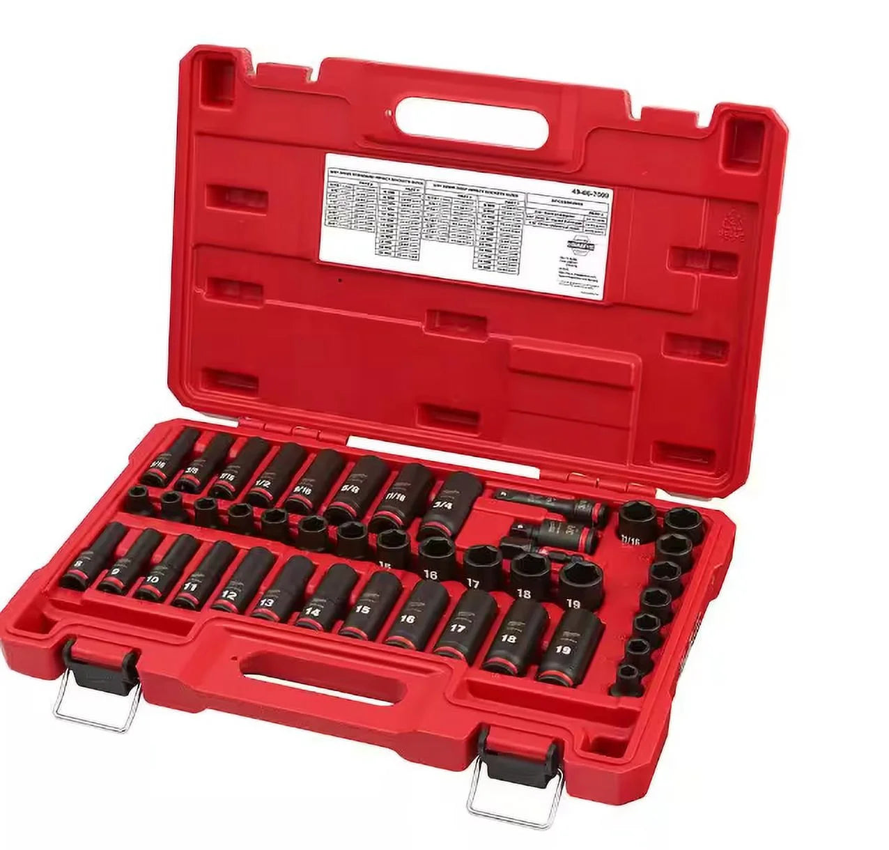 Milwaukee SHOCKWAVE 3/8 in. Drive SAE and Metric 6 Point Impact Socket Set (43-Piece)