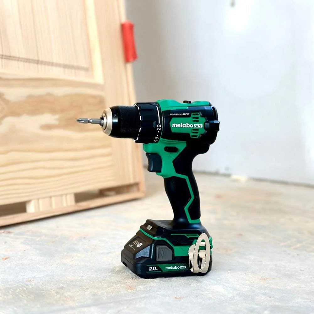 Metabo HPT 18V MultiVolt Cordless Driver Drill, Impact Driver, Reciprocating Saw, and Torchlight 4-Pc Combo Kit | Includes 2-18V 2.0Ah Batteries | Lifetime Tool Warranty | KC18DEX4