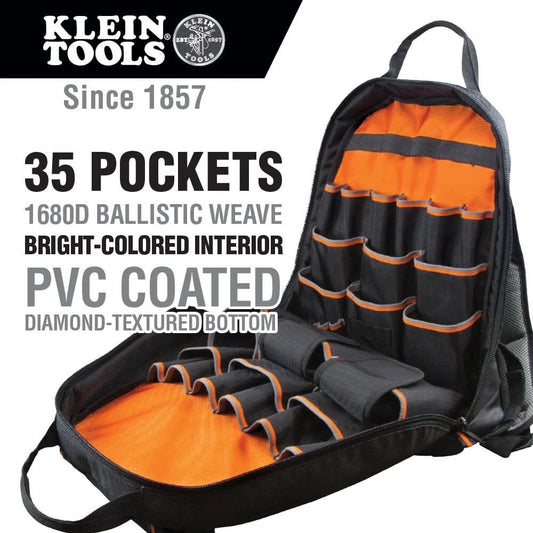 Klein Tools 55475 - Tradesman Pro 35-Pocket Tool Backpack