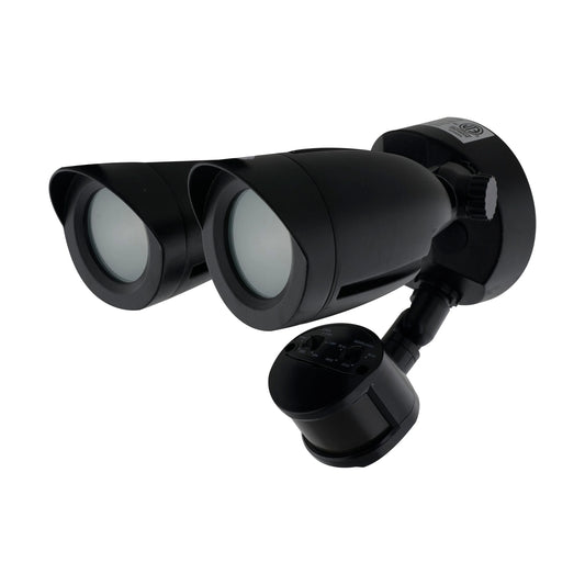 Nuvo Lighting LED Security Light Dual Head With Motion Sensor Black Finish 3000K