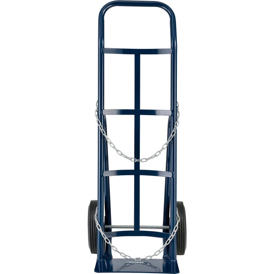 Single Cylinder Hand Truck with Curved Handle, 10" Semi-Pneumatic Wheels, 500 Lb. Cap, 47"H