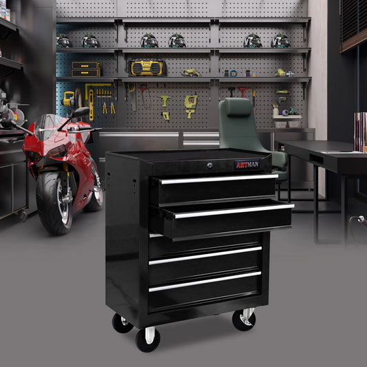 ARTMAN 5 Drawer Rolling Tool Chest, Tool Storage Cabinet with Wheels and Drawers for Garage Warehouse