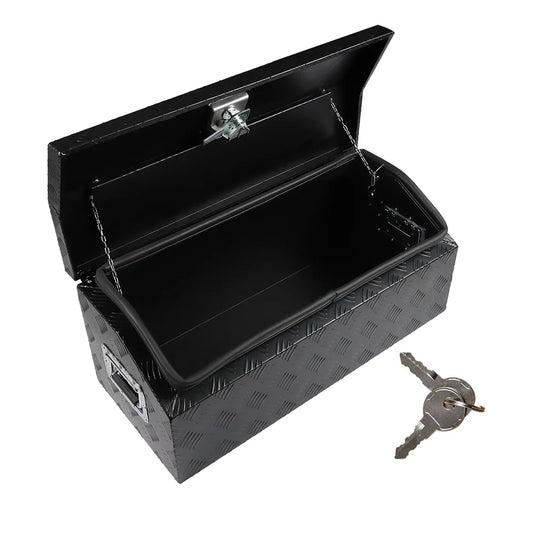 Genrics 30" x 13" x13" Black Aluminum Underbody Tool Box for Truck Pickup RV Trailer ATV