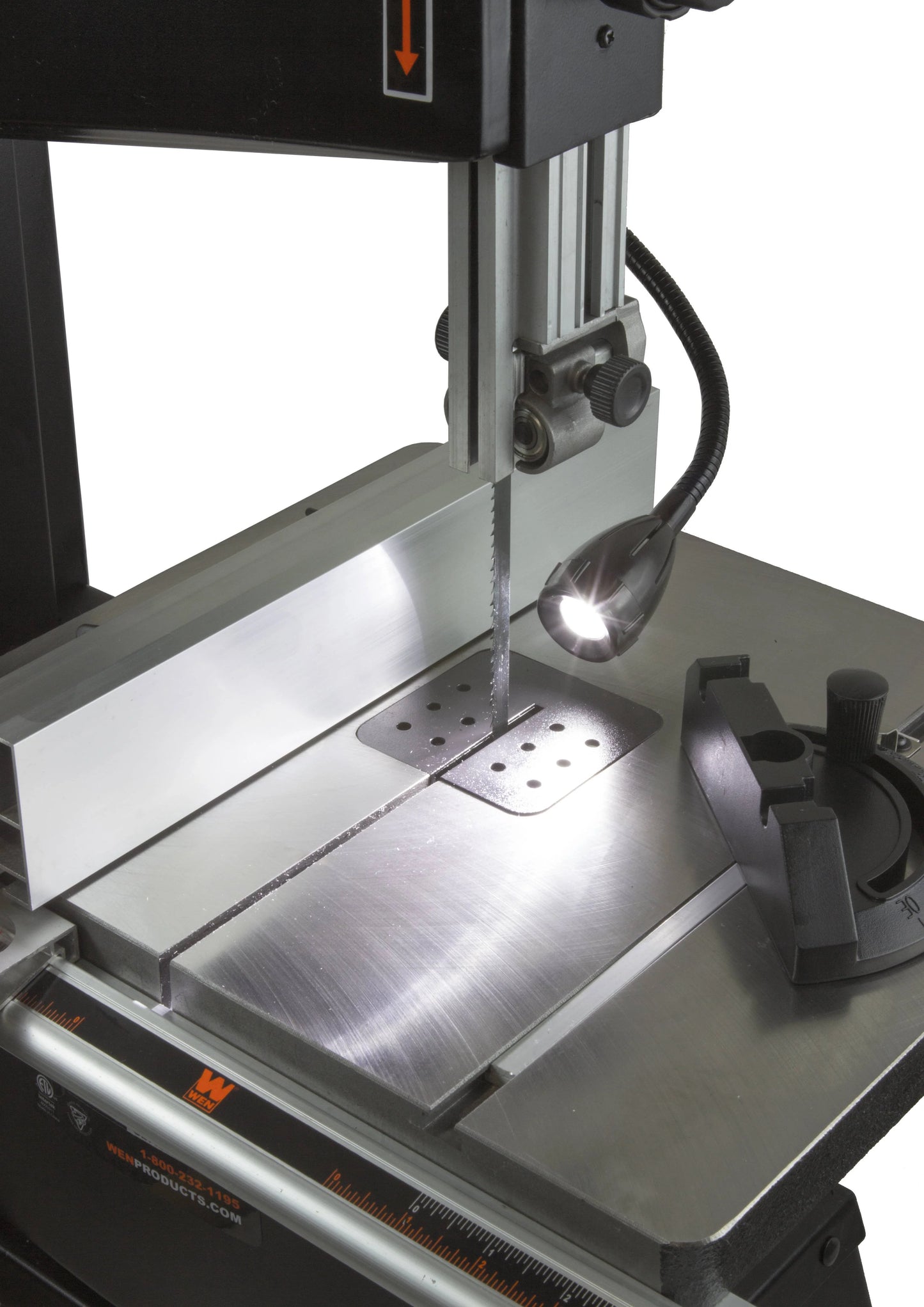 Wen 3.5 Amp 10-inch Two-Speed Band Saw with Stand and Worklight BA3962