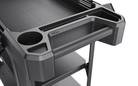 Hyper Tough Hyper Stack 3-Shelf Multi-Use 36" Commercial Utility Cart, 500 lb Capacity, Black