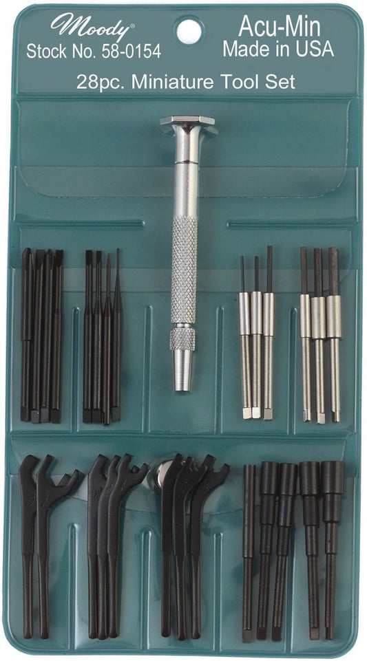 Moody Tools 58-0154 Stainless Steel Hex Screwdriver Set, 28-Piece