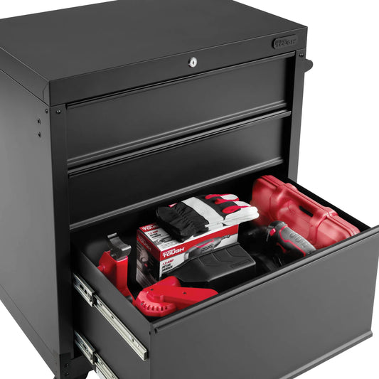 Hyper Tough 27-inch 3-Drawer Rolling Tool Cabinet, Black