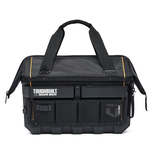 ToughBuilt Waterproof Tool Bag Pouch Organizer, XL Massive Mouth, Black