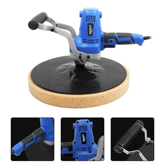 Fetcoi 850W Handheld Drywall Sander, Electric Wall Sander Smoothing Polishing Machine 1-4 Adjustable Speed for Concrete Cement Mortar (Blue)