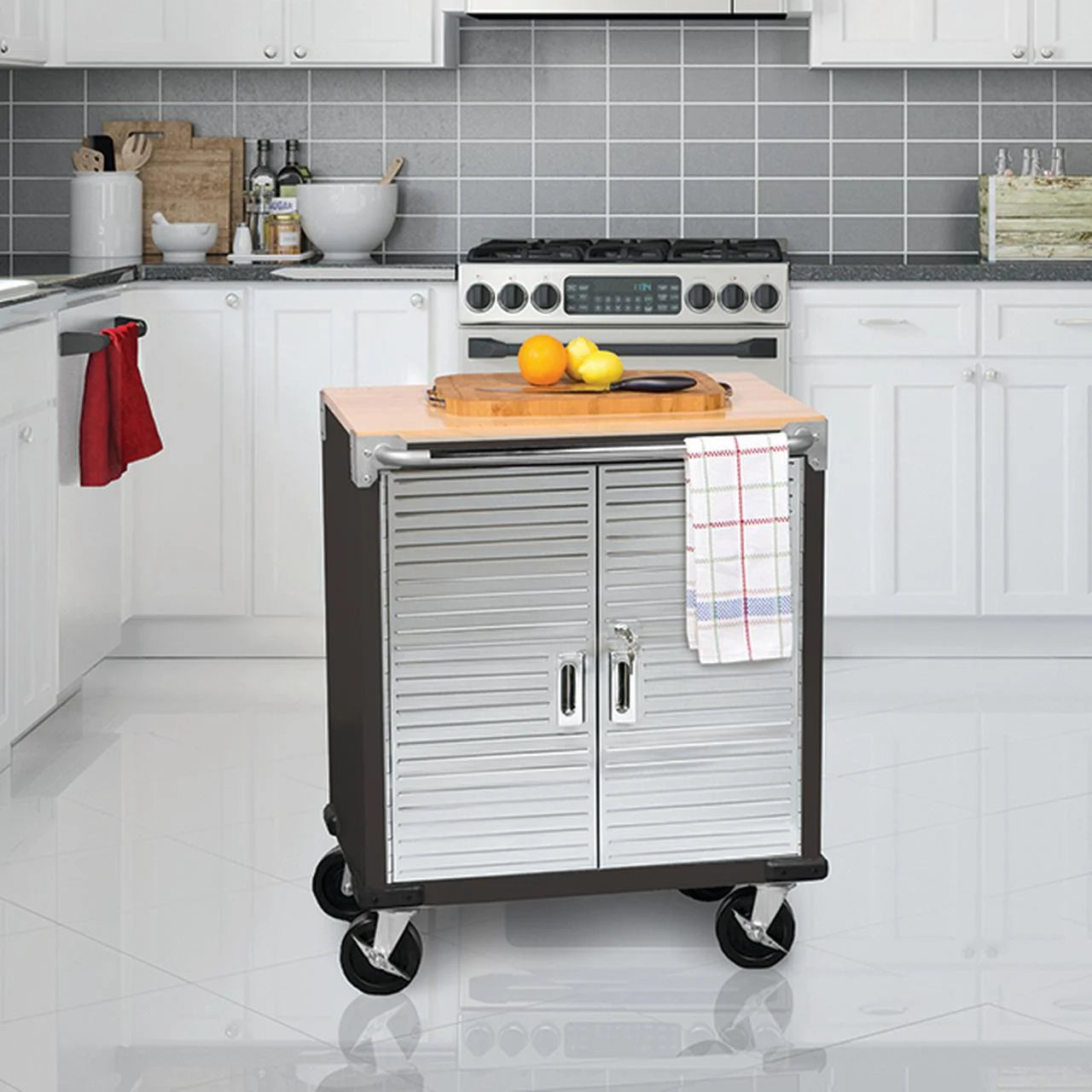 Seville Classics UltraHD 2-Door Rolling Cabinet