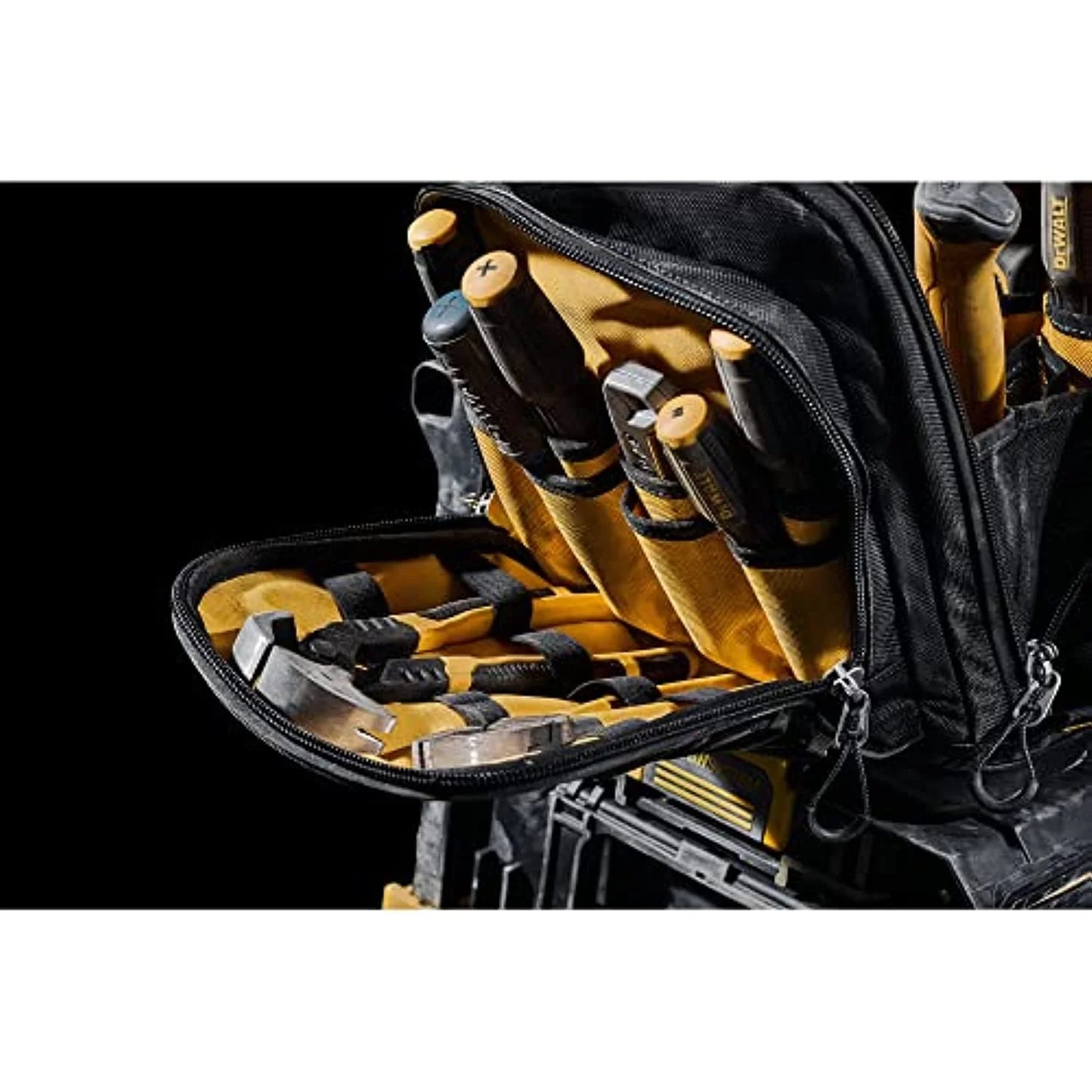 DeWalt ToughSystem 2.0 15 in. W X 13.13 in. H Ballistic Nylon Tool Bag 50 pocket Black/Yellow 1 pc
