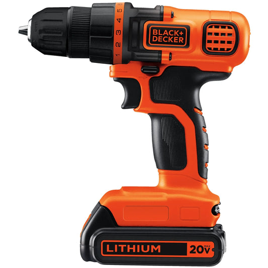 BLACK+DECKER 20-Volt MAX* Lithium-Ion Drill-Driver, LDX120C