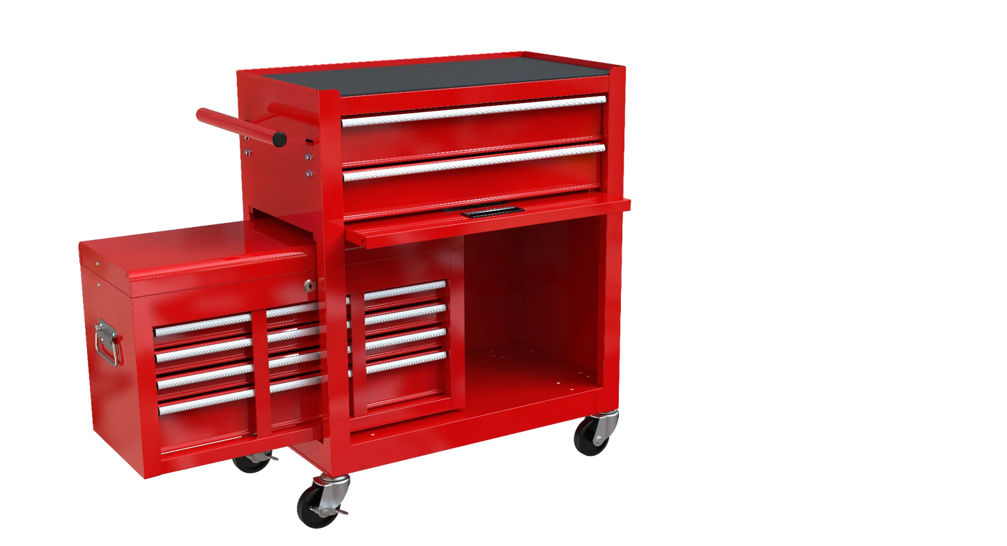 8-Drawer Rolling Tool Chest with Wheels, High Capacity Tool Storage Removable Tool Box Combo, Tool Storage Cabinet with Lockable Drawers, Toolbox for Workshop and Mechanics Garage, Blue