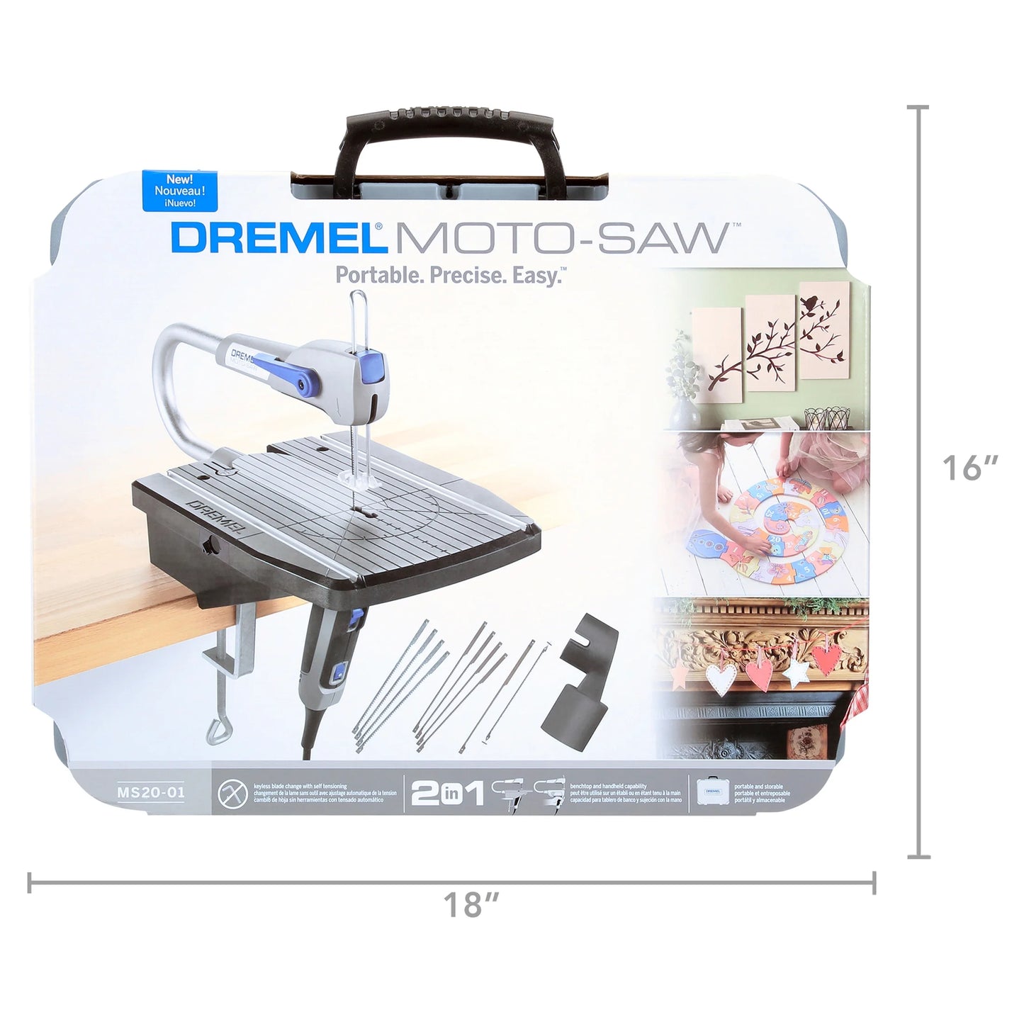 Dremel MS20-01 Moto-Saw 0.6 Amp Corded Scroll Saw for Plastic, Laminates, and Metal