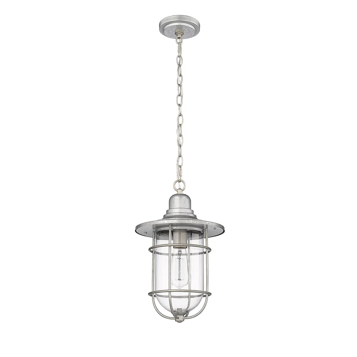 Millennium Lighting 1 Light Outdoor Hanging Lantern in Galvanized