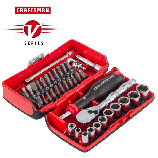 Craftsman V-Series 1/4 Inch Drive Metric 6-Point Tool Set, 38 Pieces