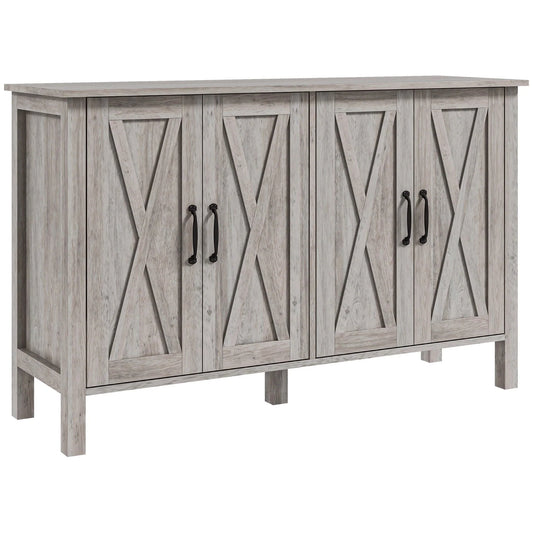 HOMCOM Buffet Sideboard, Coffee Bar Cabinet with Storage, White